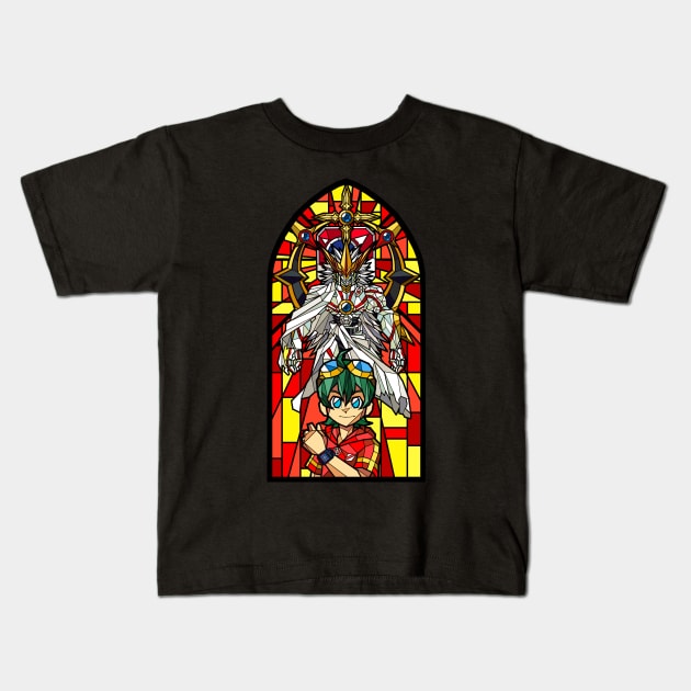 Digistained Glass Haru Kids T-Shirt by NightGlimmer